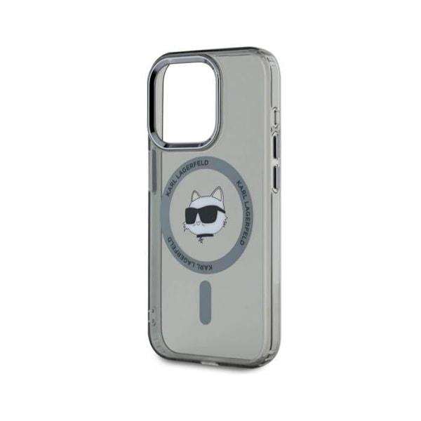 Coque MagSafe til iPhone 15 Pro Max IML med Choupette Karl Lagerfeld mønster, sort Svart