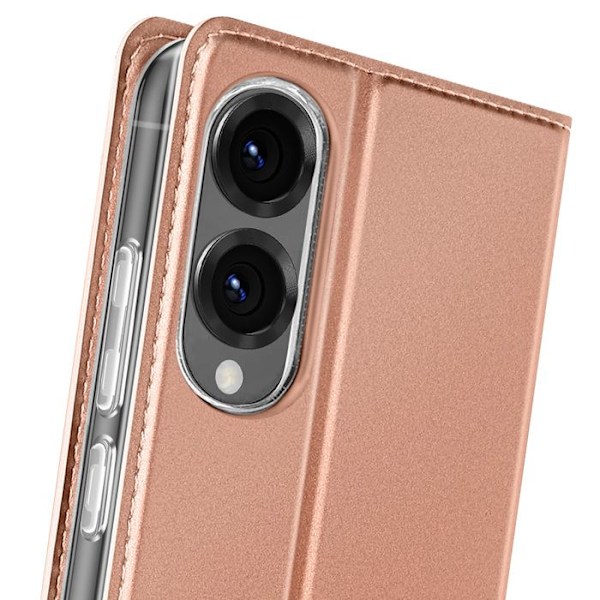Etui för Samsung Galaxy S25 Edge Fällbar Videostöd Dux Ducis Roséguld Rosa