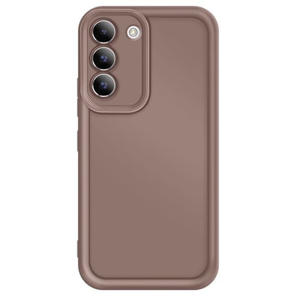 Coque - Samsung - Galaxy S22 - Silikone Blød - Soft Touch - Kamera Beskyttelse brun