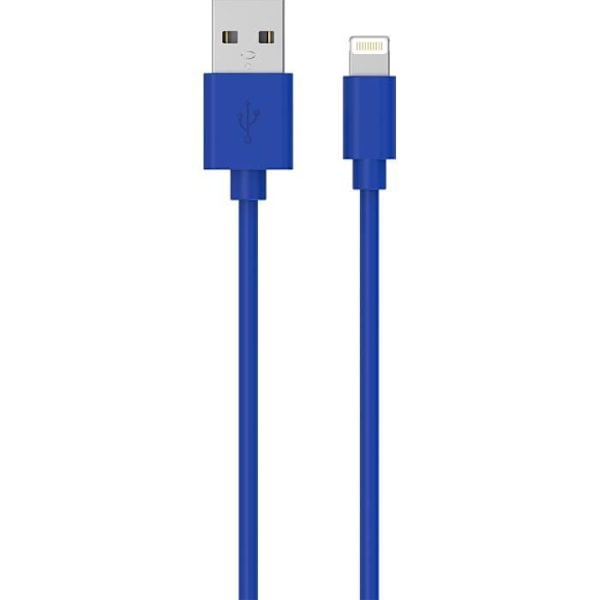 USB A/Lightning kabel 1 m 2,4A Blå WOW