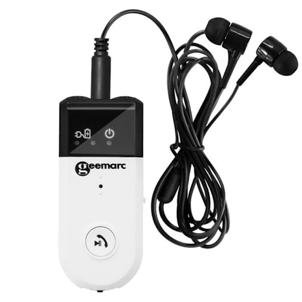 Bluetooth ljudförstärkare - GEEMARC - IBT10 - Batteritid 8H - Magnetband - 30dB Vit