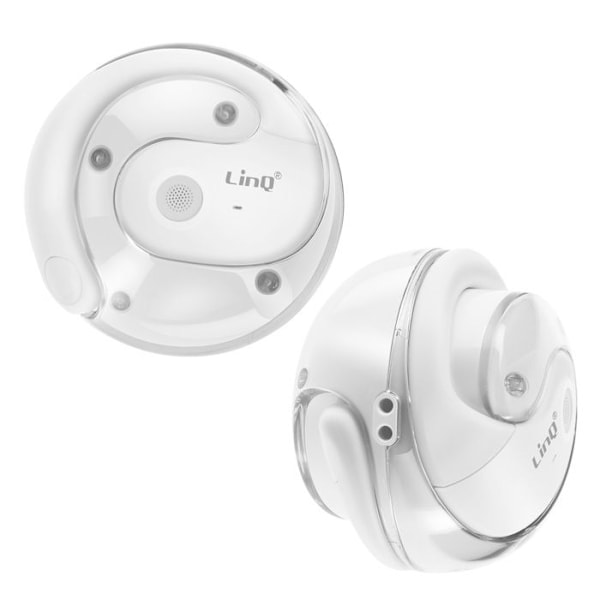 Bluetooth-høretelefoner Clip knogleledning mikrofon opkald berøringsskærm LinQ hvid Vit