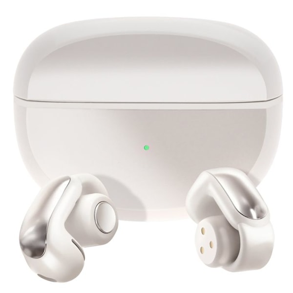 Bluetooth Hörlurar Clip Öra Bullerdämpning Laddningsfodral LinQ Beige Beige