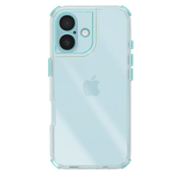 Cover til iPhone 16 - AVIZAR - Forstærket - Antiskrid - To-materialer - Turquoise Blå