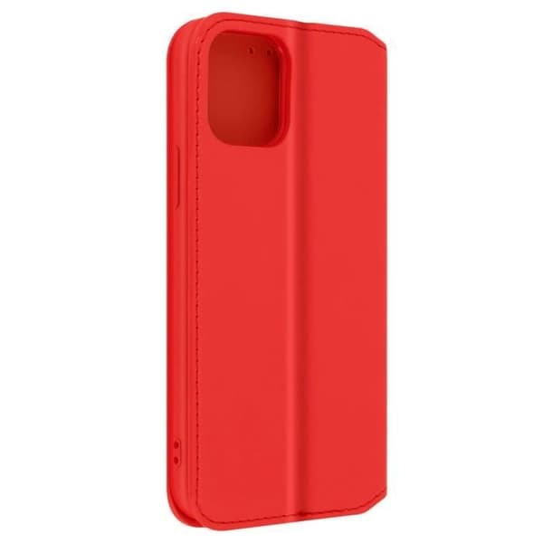 Housse Folio - AVIZAR - iPhone 12/12 Pro - Rød - Video Støtte - Rum til Kort Röd