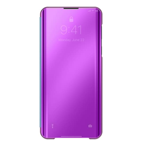 Spejl Etui til Galaxy S26 med Smart View Vindue og Foldbart Stativ Lilla Violett