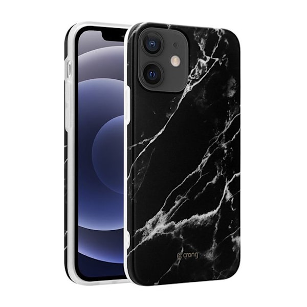 Telefoncover - Crong - Marmor Case - Marmorimitations - Sort - Blød Sort