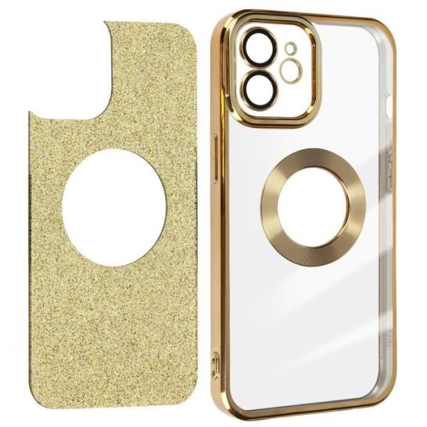 iPhone 12 cover Guld glitter cover