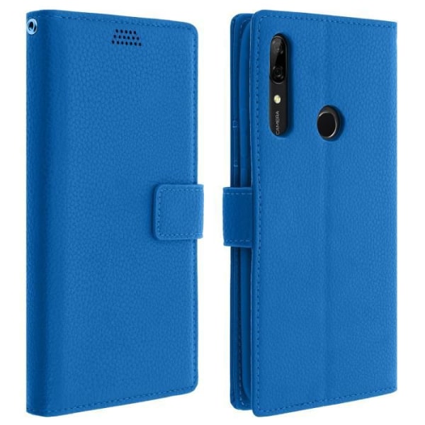 Housse - AVIZAR - Huawei P Smart Z - Ekologiskt läder - Videostöd - Kortfack blå Blå