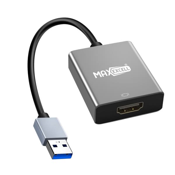 HDMI Video Adapter - MAX EXCELL - USB 3.0 - Full HD 1080p - Plug and Play - Sort