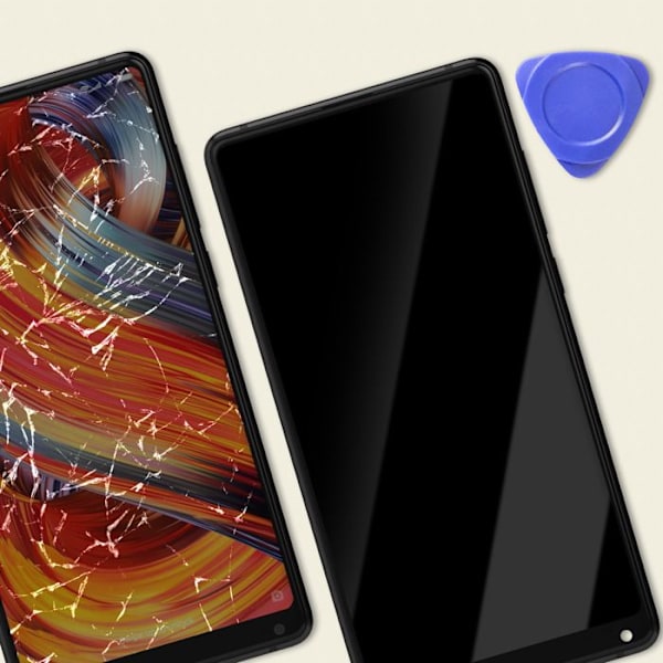 Näyttö Xiaomi Mi Mix 2 LCD -näytölle + kosketuslasi + alkuperäinen Xiaomi Black -runko Svart
