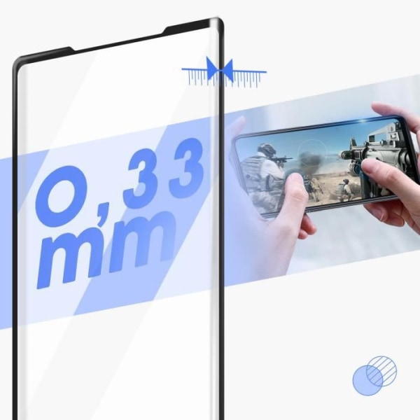 Härdat glas - BIGBEN - Google Pixel 7 Pro - 9H hårdhet - 3D-böjda kanter - Anti-skrapskydd Svart