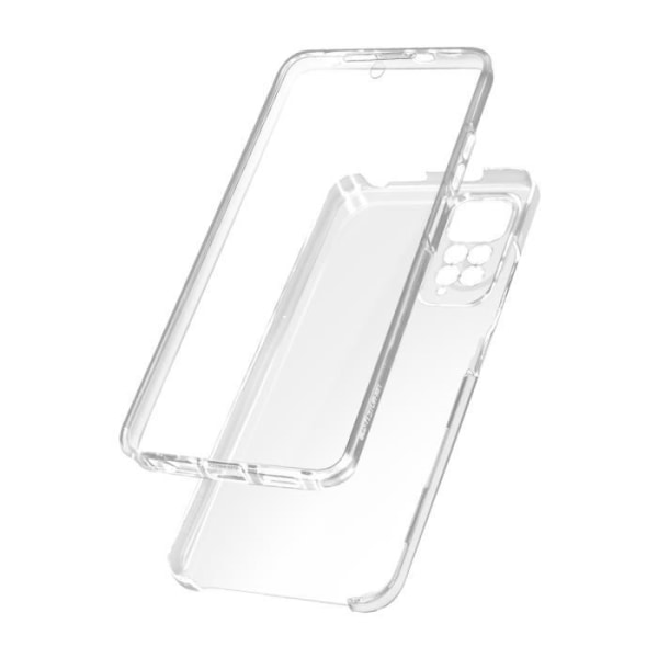 Heltäckande skal - AVIZAR - Xiaomi Redmi Note 11 och 11s - Vit - Soft-touch - 360° Transparent