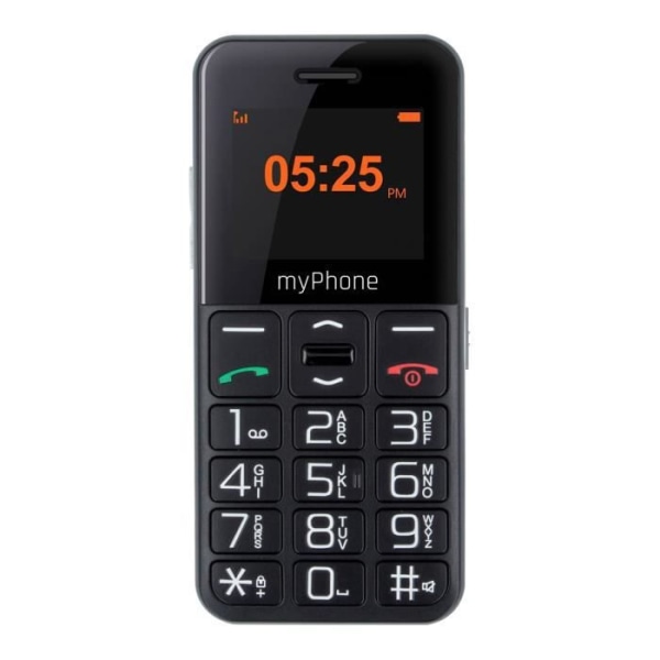 myPhone Halo Easy Seniortelefon Enkel praktisk grænseflade SOS-knap Sort