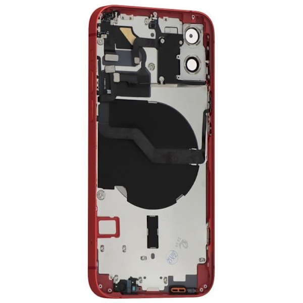 Täydellinen runko iPhone 12:lle - AVIZAR - Punainen - Keskikehys ja takaikkuna Röd