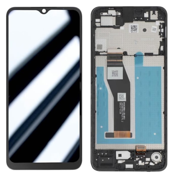 Original LCD-skärm - MOTOROLA - E7 Power / E7i Power - Pekskärm - Förmonterad - Ljusgrå Grå