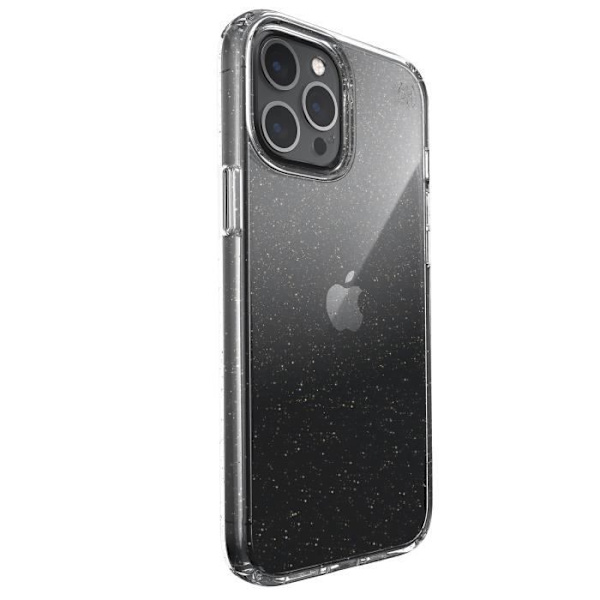 Glitter Case iPhone 12 Pro Max Presidio Perfect-Clear Glitter Speck läpinäkyvälle Transparent