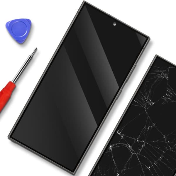 Fuldskærm AMOLED - SAMSUNG - Galaxy S24 Ultra - Service Pack - Sort / Grøn - Dynamic AMOLED 2X Grön