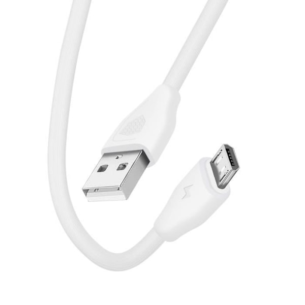 USB-kabel - Inkax - CK21 - 2.1A - 20cm - Micro USB Vit