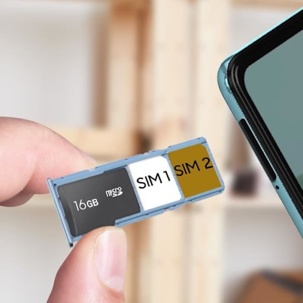 Ersättningsfack för SIM-kort - Samsung Galaxy A71 - Blå - Dual Nano SIM + Micro-SD blå