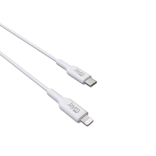 Lataus- ja synkronointikaapeli - JAYM - USB-C Lightning - 2M - 3A - MFI Sertifioitu Vit