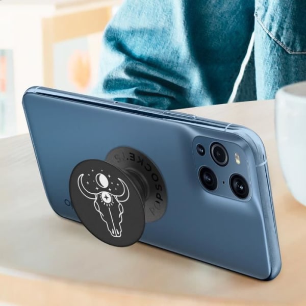 PopGrip-älypuhelin - POPSOCKETS - Mystinen kallomuotoilu - Pitää ja tukee videota Svart