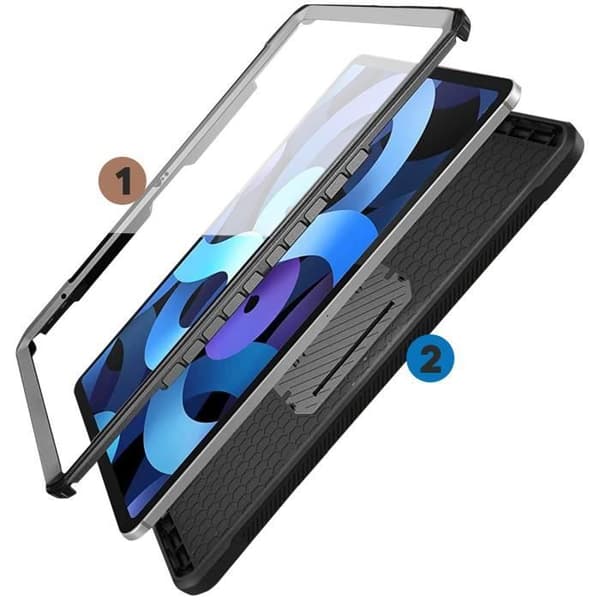 Fodral för iPad 10.9 2022 - SUPCASE - Unicorn Beetle Pro - Stötsäkert helkroppsskydd - Svart Svart