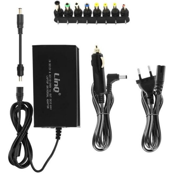 Universel Oplader - LINQ - IT-150W - 150W - 8 spidser - 12 til 24V - Sort Svart