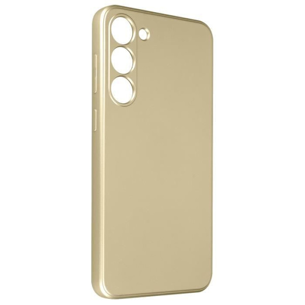 Fodral till Samsung Galaxy S23 - AVIZAR - Mjuk - Gul - Metallisk effekt - Mjuk finish Gul