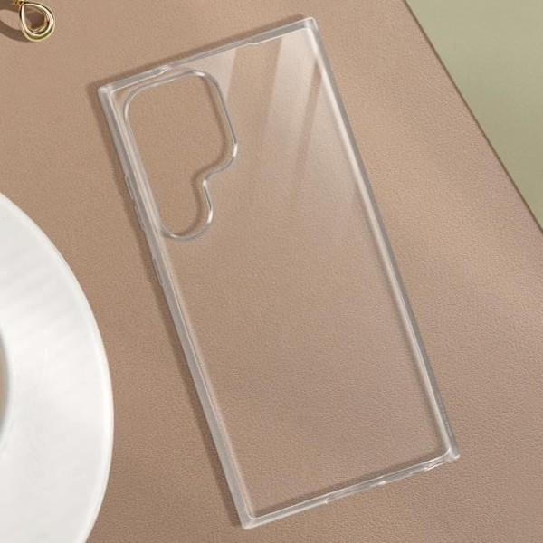 AVIZAR skyddsfodral för Samsung Galaxy S24 Ultra - Klart fodral - Mjukt 0,5 mm - Anti-gulning Transparent
