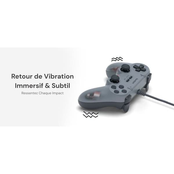Kablet controller - GAMESIR - GameSir T3 Tegenaria Lite - USB 1000 Hz - Hall Effect sticks - Programmerbare bagknapper Vit