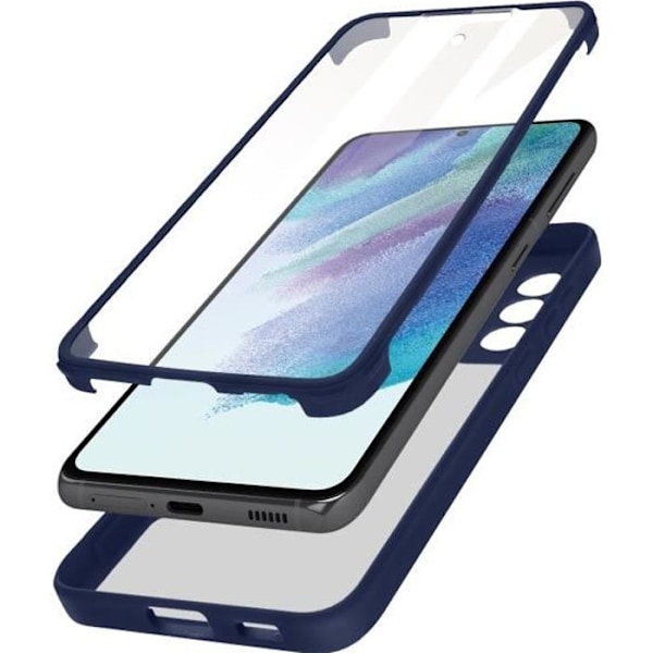 Heltäckande skal - AVIZAR - Samsung Galaxy S21 FE - Plexiglas - Polymer - Stötsäker Nattblått
