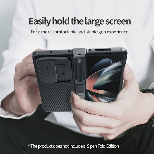Coque til Galaxy Z Fold4 5G Stand CamShield PRO med plads til S Pen Nillkin Sort Svart