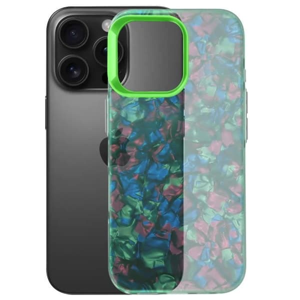 Coque til iPhone 16 Pro Max - Tutti Frutti - Stødsikker Blød - Grøn - Tynd Design - Optimal Beskyttelse Grøn