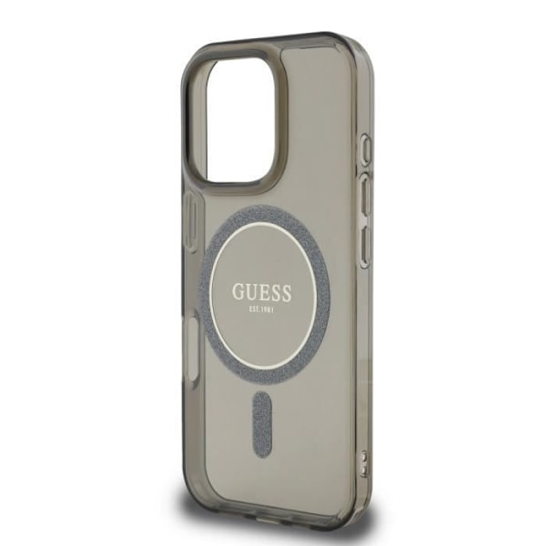 iPhone 16 Pro Max MagSafe - Glitter Circle Guess Musta kuori Svart