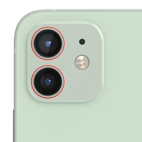 Bakre Kamera Linse - iPhone 12 - 12 Mini - Grønn - Beskyttelse - Erstatning Grön