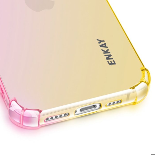 Coque en silikon för iPhone 16e Gradient Enkay Roséguld Rosa