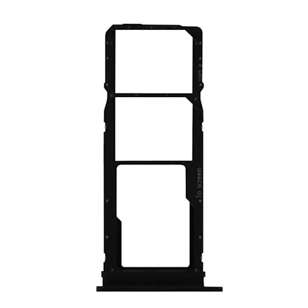 Kortbakke til Samsung Galaxy A20s 2x Nano SIM og Micro SD erstatning Sort