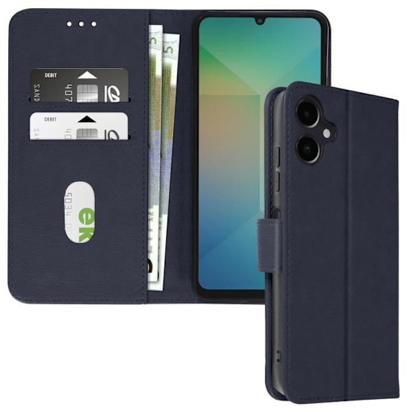 Etui til Samsung Galaxy A06 - AVIZAR - Chesterfield - Pung og videoholder - Blå Blå