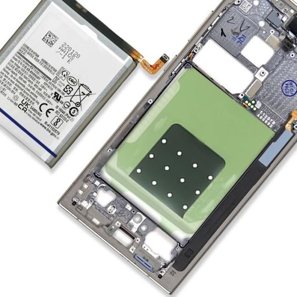 Alkuperäinen akun liimavaraosa Samsung Galaxy S22 Ultralle