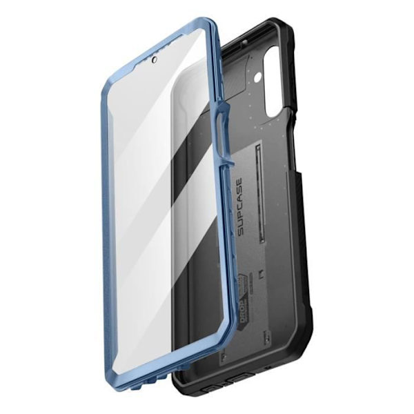 Blå taske til Samsung A14 5G stødsikker støttebælteclips, Supcase Blå
