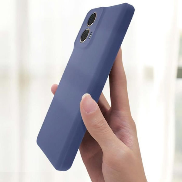 Coque - AVIZAR - Motorola Moto G85 - Silikonmjukt - Blå Natt - Resistansskydd Blå