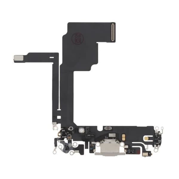 Latausliitin Apple iPhone 15 Prolle - AVIZAR - Harmaa - USB C -portti - Mikrofoni Grå