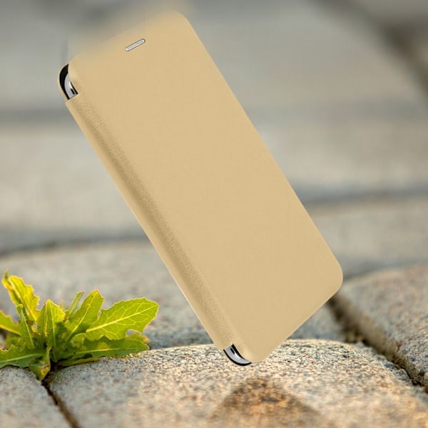 Smartphone Etui 5.4'' til 6'' Klap Med Kortlomme Skydemekanisme Guld Gul