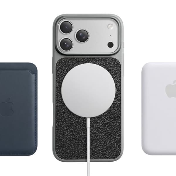 MagSafe-cover til iPhone 17 Pro Max, bi-materiale, stødabsorberende, sort lædertekstur Svart