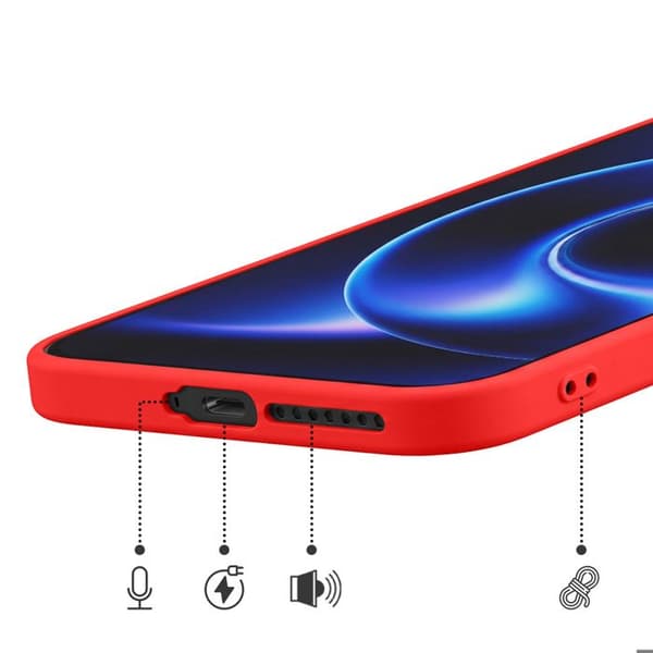Xiaomi 17 Ultra Soft-Touch Silikoni Fast Cover Punainen Röd