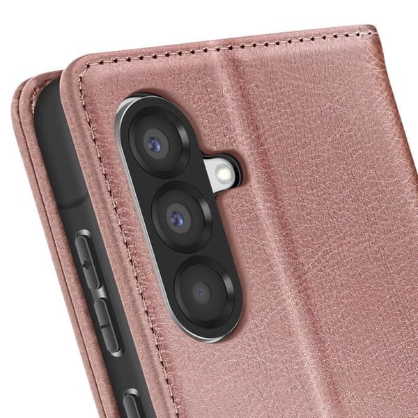 Plånboksfodral för Galaxy A37 Chesterfield-serien med Stödfunktion Roséguld Ros