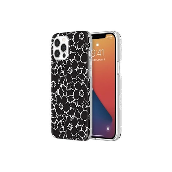 Etui til Apple iPhone 12 Pro Max - COACH - Moody Bold Blomsterprint - Sort - Blank - Blandet Svart