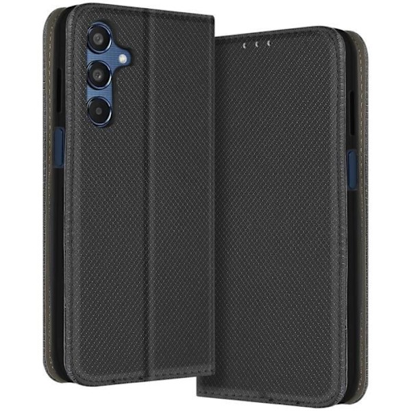 Etui til Samsung Galaxy M35 - AVIZAR - Sort klap - Kortholder - Støtte - Semi-stiv Svart