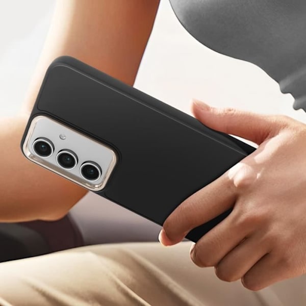 Coque - AVIZAR - Samsung Galaxy S24 FE - Silikon - Metalliserad - Stötbeständig skydd Svart